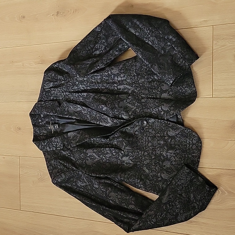 Worthington petite black button  dress coat - Picture 3 of 4